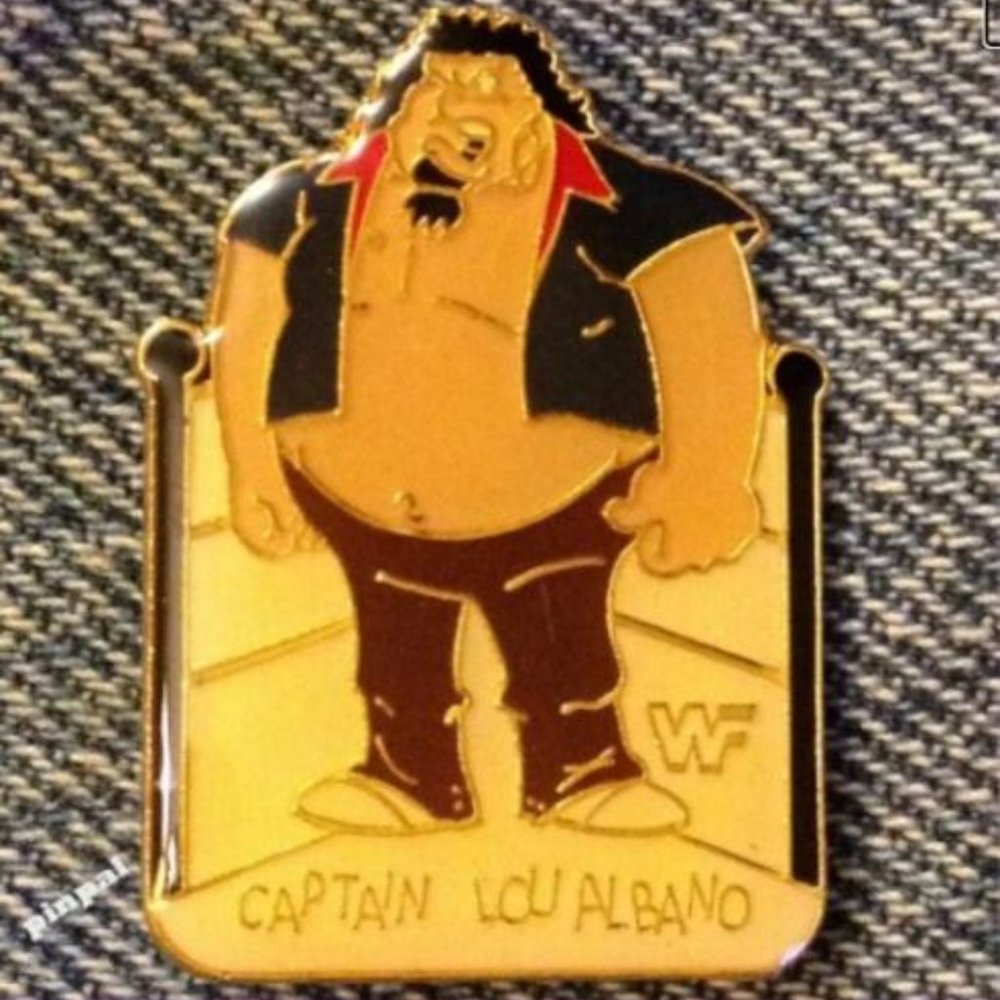 Wrestling Pin ~ Captain Lou Albano ~ '90 Vintage ~ WWF~WWE
